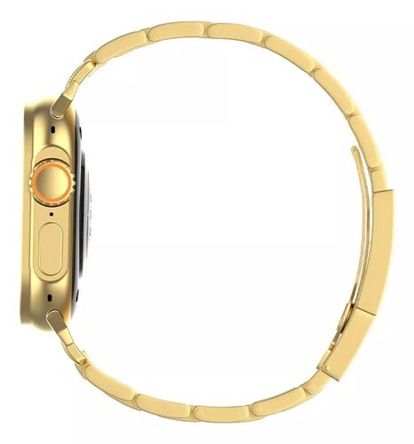 Reloj Smartwatch H9 Ultra Fralugio Metal Dorado De Lujo Nfc
