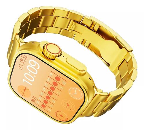 Reloj Smartwatch H9 Ultra Fralugio Metal Dorado De Lujo Nfc