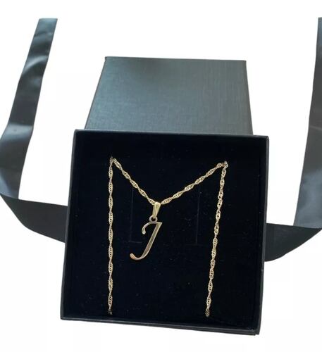 Gargantilla Inicial Letra J Oro De 14k + Obsequio