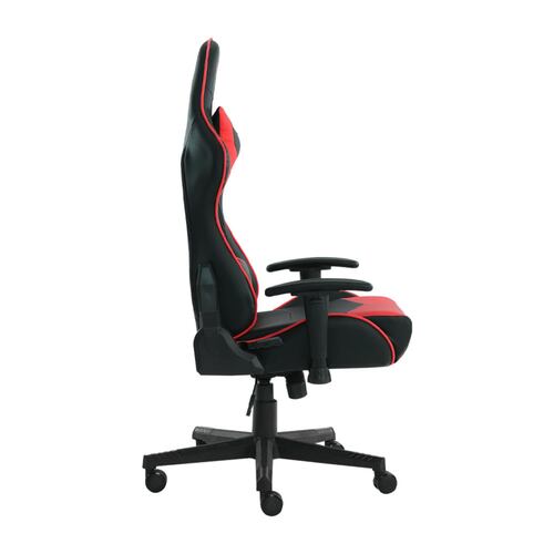 Silla Ocelot Gaming OSRED-07, Negro con Rojo, de Vinipiel, Reclinable, Reposabrazos 2D, hasta 150 Kg.