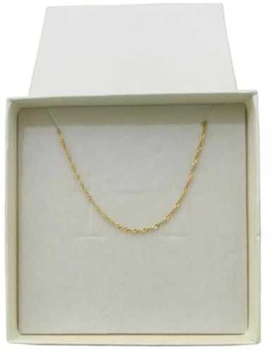 Juego Inicial Letra J + Cadena 50 Cm Oro 14 K + Obsequio