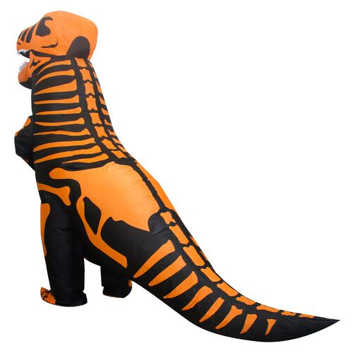 Disfraz inflable de dinosaurio T-rex jurásico premium halloween Toda ocasión Talla unitalla  adulto 12+ Naranja.