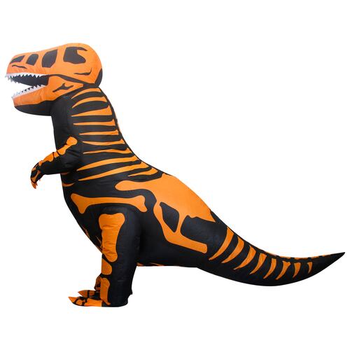 Disfraz inflable de dinosaurio T-rex jurásico premium halloween Toda ocasión Talla unitalla  adulto 12+ Naranja.