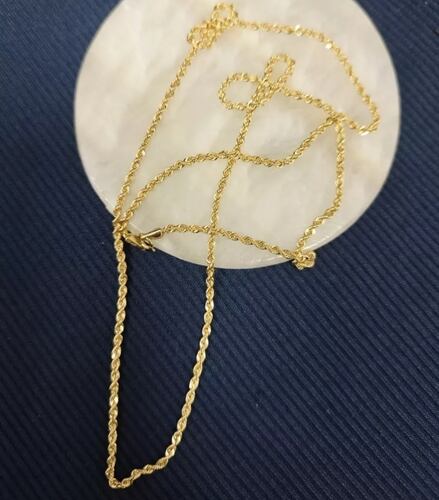 Cadena Estilo Torsal 50 Cm X 1 Mm Oro 10 Kilates + Obsequio.