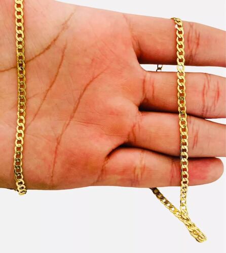 Cadena Barbada En Oro De 10 Kilates + Obsequio