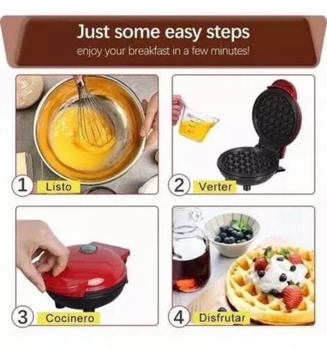 Máquina Pequeña Para Hacer Waffles Para Desayuno