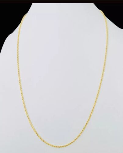 Cadena Estilo Torzal De 1 Mm x  50 Cm Oro 14k
