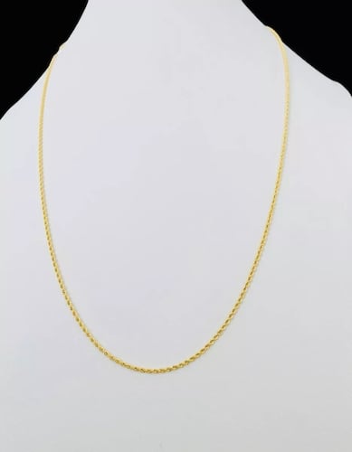 Cadena Estilo Torzal De 2 Mm Con 45 Cm Oro De 14 Kilates