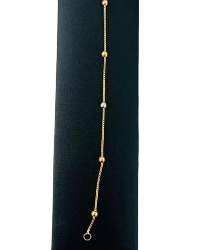 Pulsera De Bolitas Oro De 10 Kilates + Obsequio
