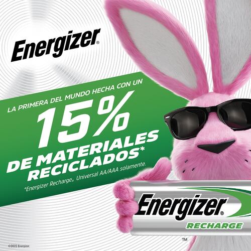 8 Pilas Baterías Recargables Energizer tamaño AAA 