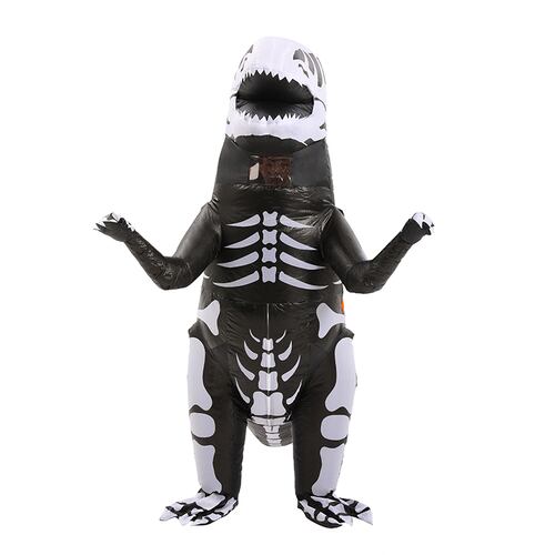 Disfraz inflable de dinosaurio T-rex premium halloween Talla unitalla edades 12 en adelante.