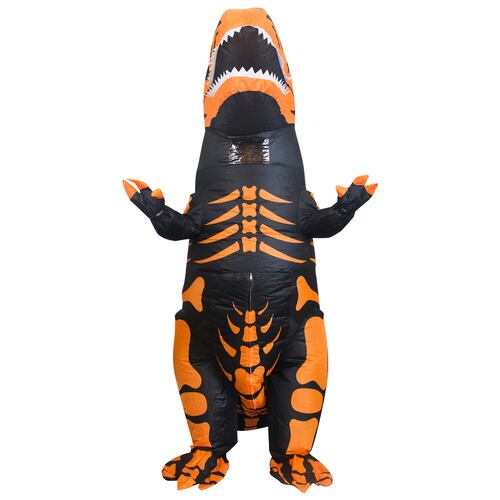 Disfraz inflable de dinosaurio T-rex premium halloween Talla unitalla edades 12 en adelante.