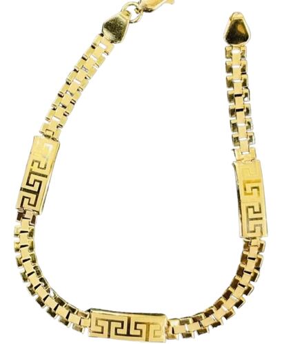 Pulsera Estilo Baby Rolex Con Placa En Oro 14 Kilates