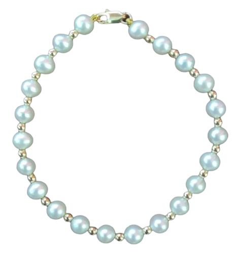Juego De Collar, Pulsera Y Aretes Perlas Oro 14K + Regalo