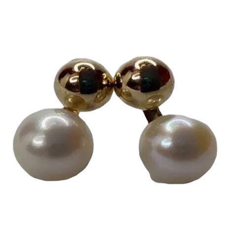 Juego De Collar, Pulsera Y Aretes Perlas Oro 14K + Regalo