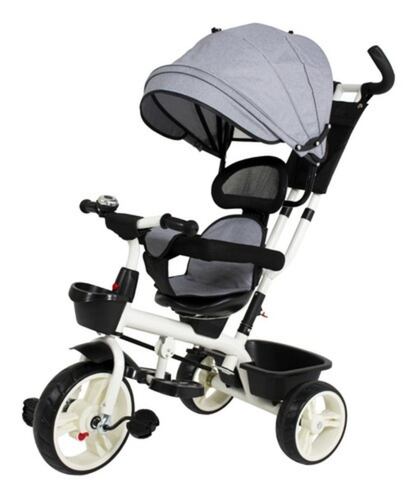 Triciclo Bicicleta Carriola Paseo Bebes 2-6 Años Asiento 360 grados Color Gris