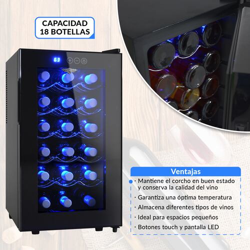 Cava Enfriador Vinos 18 Botellas Frigobar Exclusive Premium