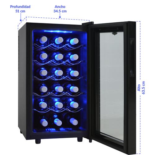 Cava Enfriador Vinos 18 Botellas Frigobar Exclusive Premium