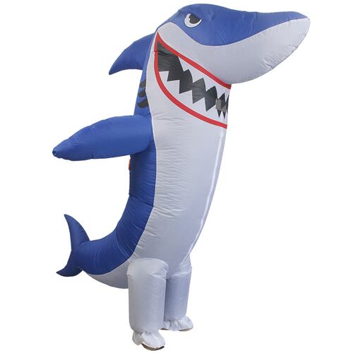 Disfraz Inflable De Halloween Shark Tiburón Premium Toda Ocasión - 2 Tallas Disponibles.