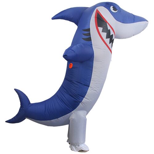 Disfraz Inflable De Halloween Shark Tiburón Premium Toda Ocasión - 2 Tallas Disponibles.