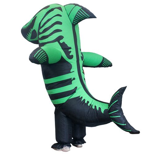Disfraz Inflable De Halloween Shark Tiburón Premium Toda Ocasión - 2 Tallas Disponibles.