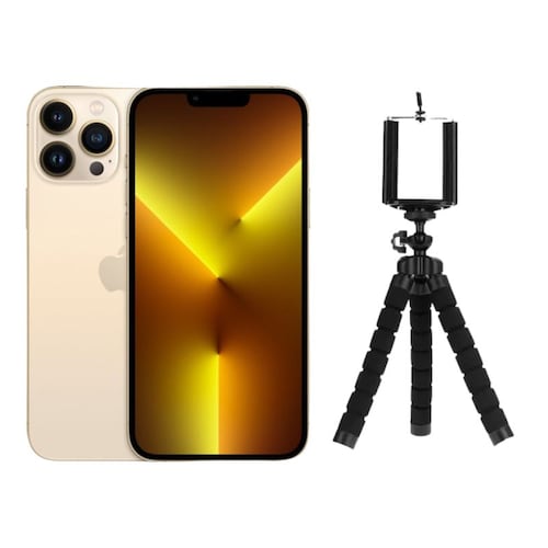 iPhone 13 Pro Max 128GB Dorado Reacondicionado Grado A + Trípode.
