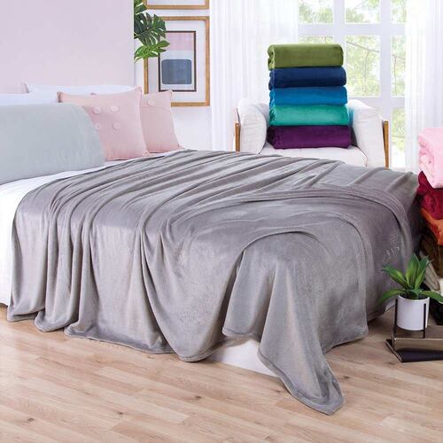 Cobertor Ultrasuave Gris Ks