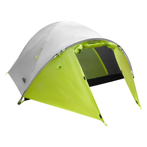 Tienda Casa de Campaña Acampar PAMIR 4, para 4 personas, gris/verde.