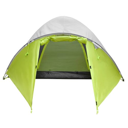 Tienda Casa de Campaña Acampar PAMIR 4, para 4 personas, gris/verde.