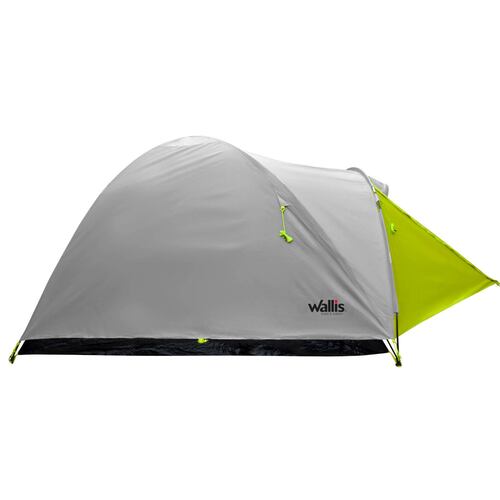 Tienda Casa de Campaña Acampar PAMIR 4, para 4 personas, gris/verde.