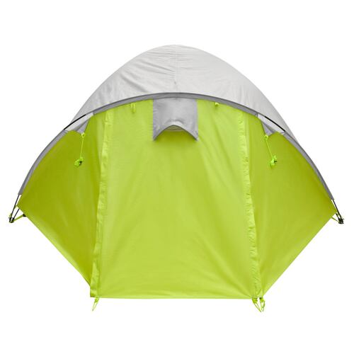 Tienda Casa de Campaña Acampar PAMIR 4, para 4 personas, gris/verde.