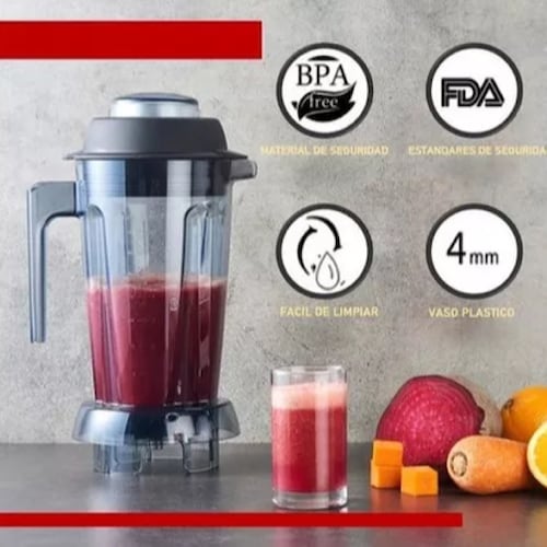 Licuadora Para Cocina Lagom Vaso Irrompible De 2l Bpa Tapa Antiderrame 1350w Negro .
