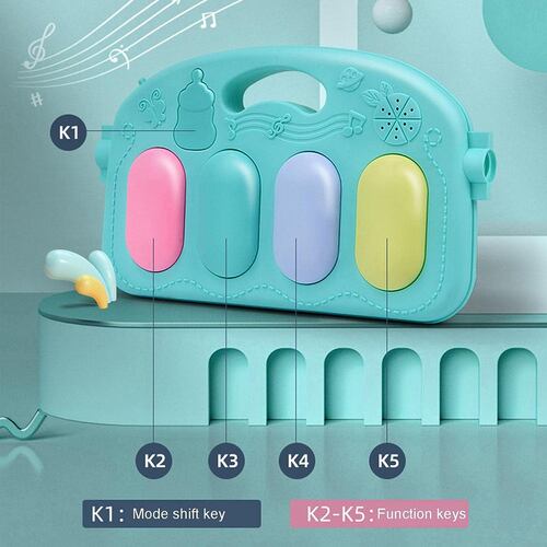 Gimnasio para Bebe Fitness Play Piano 804-A Tiburon Azul.