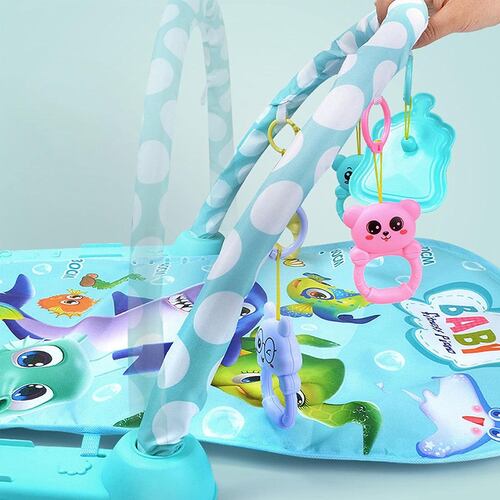 Gimnasio para Bebe Fitness Play Piano 804-A Tiburon Azul.