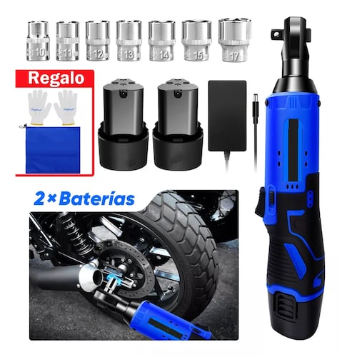 Pistola De Impacto Llave Eléctrica Inalámbrica Y 2 Baterías