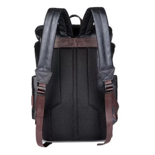 Mochila De Cuero Casual De Gran Capacidad Para Hombre