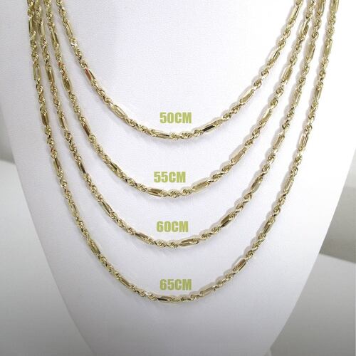 Cadena Torsal 65 Cm X 5 Cm Oro 10k + Obsequio