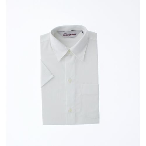 Camisa De Vestir Niño Color Blanco Manga Corta 3627 Escolar 2 A 14 Años.