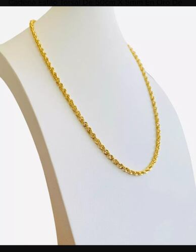Cadena Estilo Torzal De 65 cm X 5 mm Oro De 14k + Obsequio