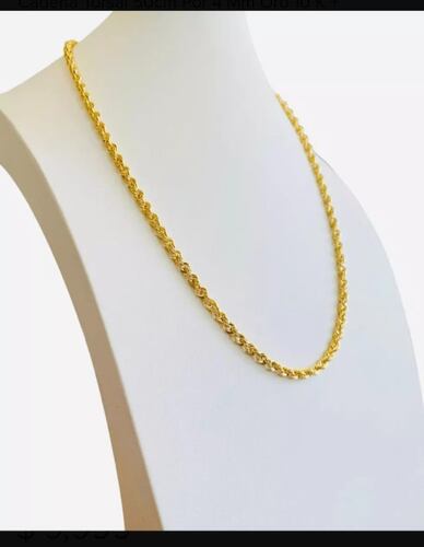 Cadena Torzal De 50 cm X 5 mm Oro  14k + Obsequio