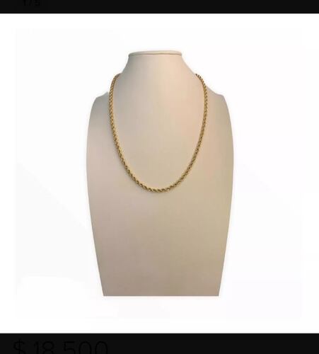 Cadena Torzal 55 cm X 4 mm Oro 14k + Obsequio