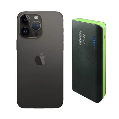 iPhone 14 Pro Max 128GB Negro E-SIM Reacondicionado Grado A + Power Bank.
