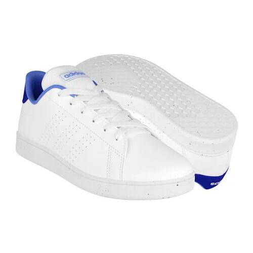 Tenis Casual Adidas Advantage K Blanco/Azul Unisex H03160.