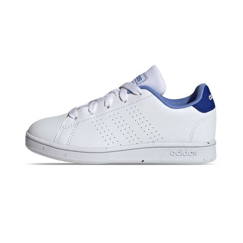 Tenis Casual Adidas Advantage K Blanco/Azul Unisex H03160.
