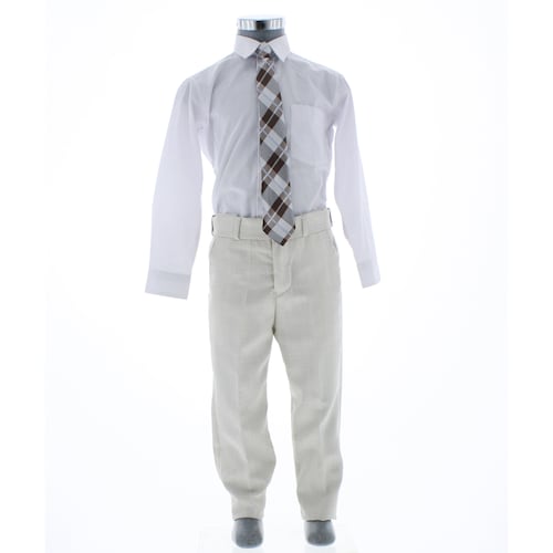 Traje de Niño Tres Piezas Color Beige 2 a 18 Años 3558.