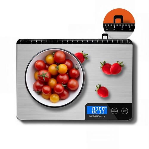 Báscula De Cocina Digital De Acero Inoxidable 1g-15kg Escala