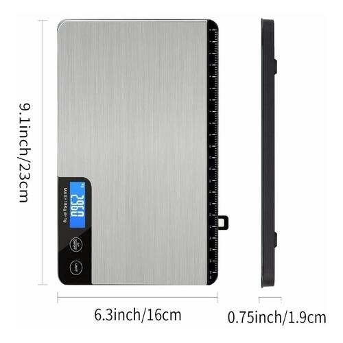 Báscula De Cocina Digital De Acero Inoxidable 1g-15kg Escala