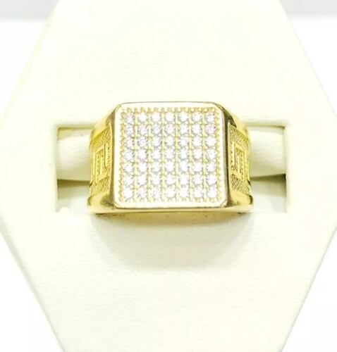 Anillo Cuadrado Greco Oro 14K. + Obsequio