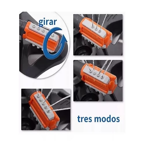 Aspersores Riego Jardín Giratorio Automático Inteligente 360 Negro/Naranja