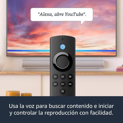 Fire tv stick lite incluye funda de silicona para control remoto.